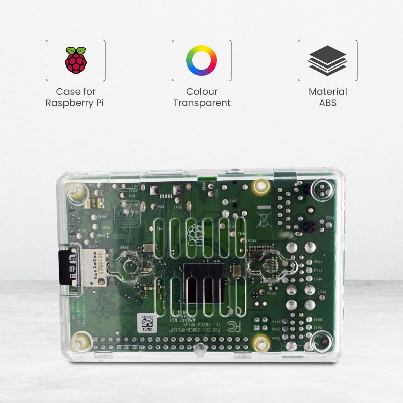 sb components Raspberry Pi 3 Model B+ Transparent Case - Access to All Ports - Image 3